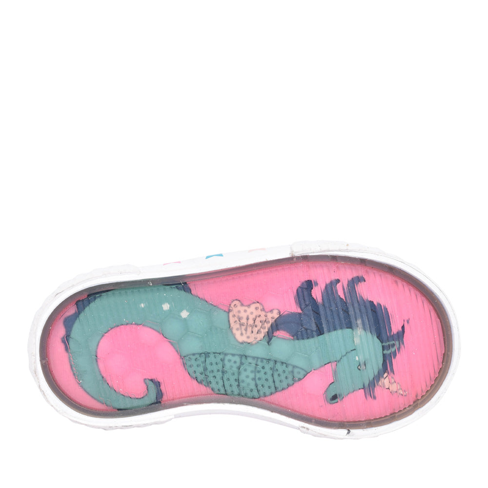 Girls Foxing Play T Pink Canvas Velcro Shoe In Kids F Fit