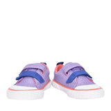 Girls Foxing Play T Purple Canvas Velcro Shoe In Kids G Fit