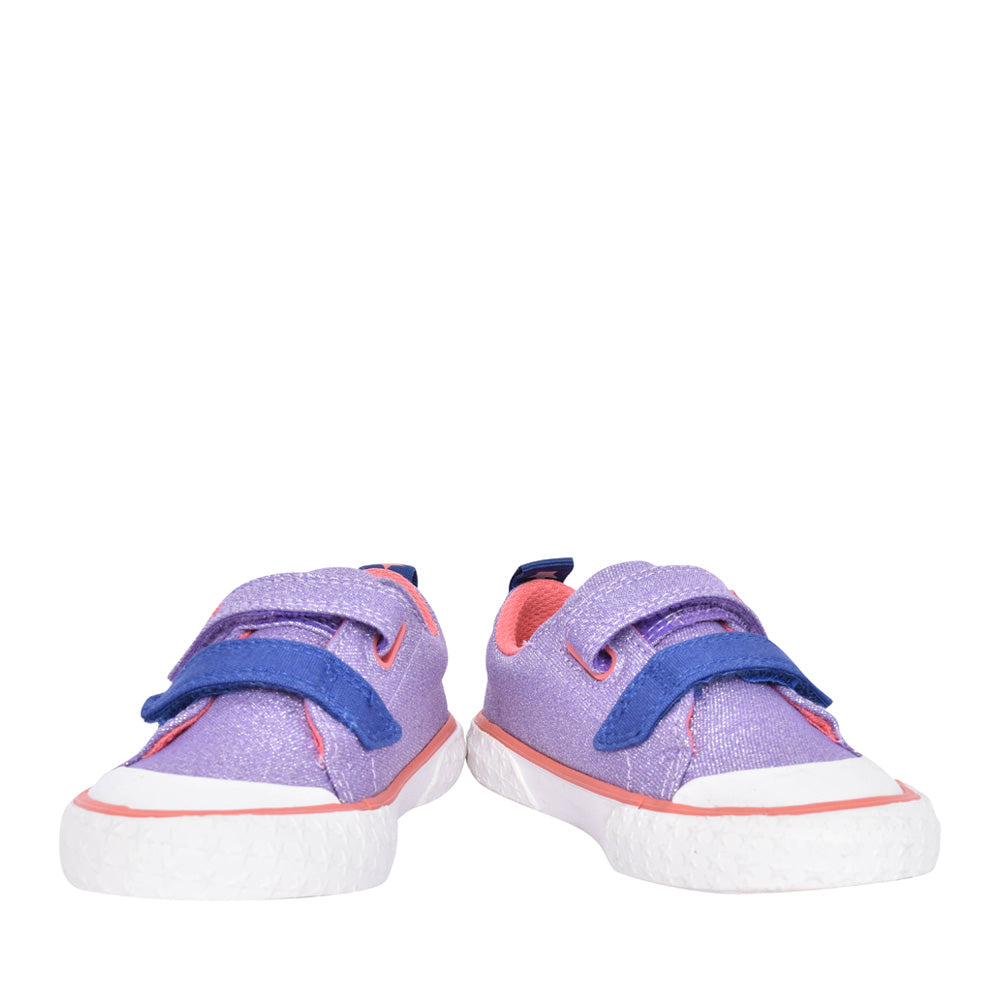 Girls Foxing Play T Purple Canvas Velcro Shoe In Kids G Fit