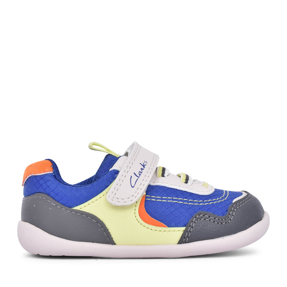 Boys Roamer Sport Blue Combi Velcro Shoe In Kids F Fit
