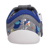 Boys Roamer Sun Grey Canvas T-bar Shoe In Kids G Fit