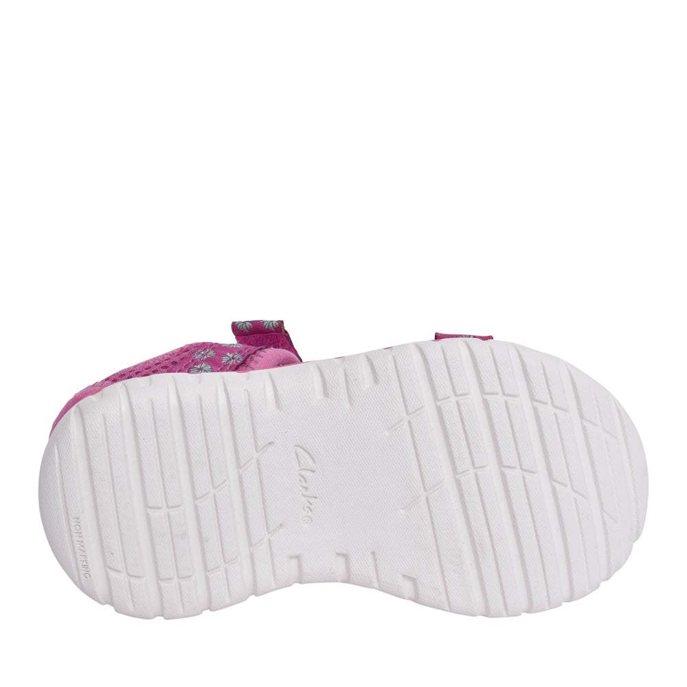 Girls Surfing Tide Hot Pink Textile Sandal In Kids G Fit