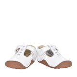 Girls Tiny Beat T White Patent T-bar Shoe In Kids G Fit