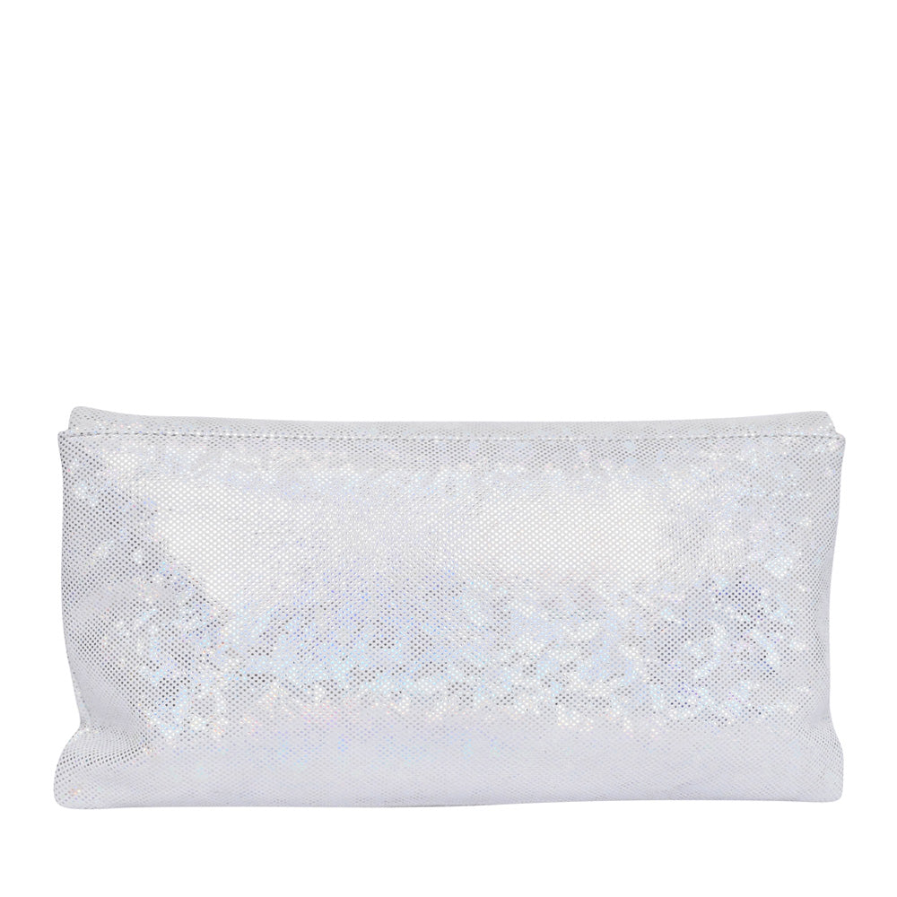 Ladies Polly Clutch Bag In Silver