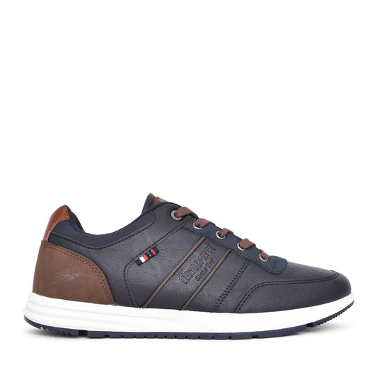 Mens Howley Laced Trainer In Navy