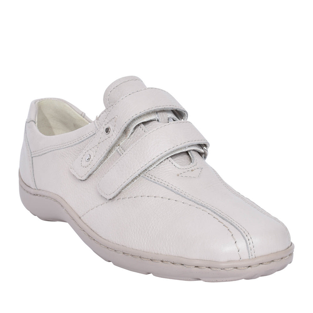 Ladies 496302 Henni Velcro Shoe In Ivory