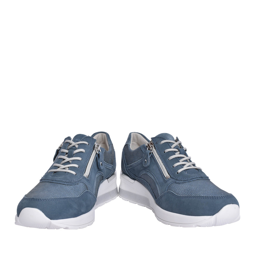 Ladies 93901 H-clara Laced Trainer. In Blue