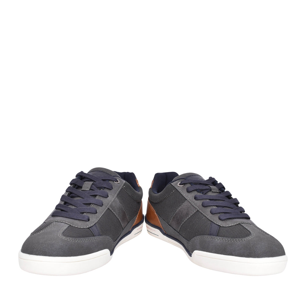 Mens Bennett Laced Trainer In Charcoal