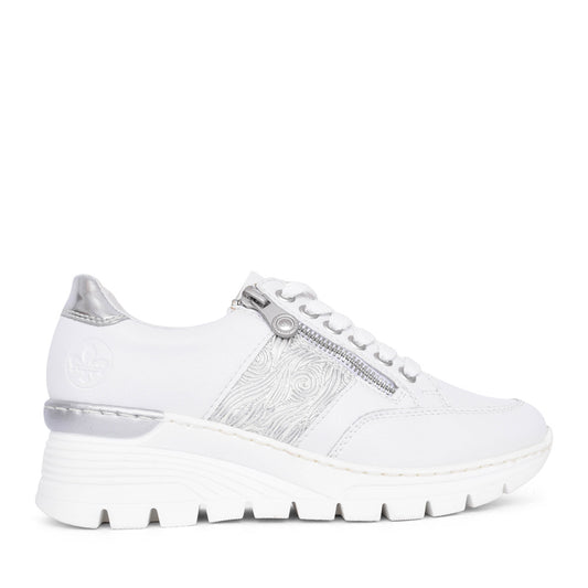 Ladies N8322 Laced Wedge Trainer In White