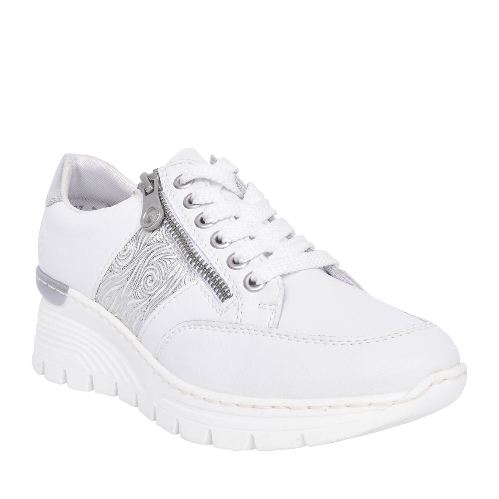Ladies N8322 Laced Wedge Trainer In White