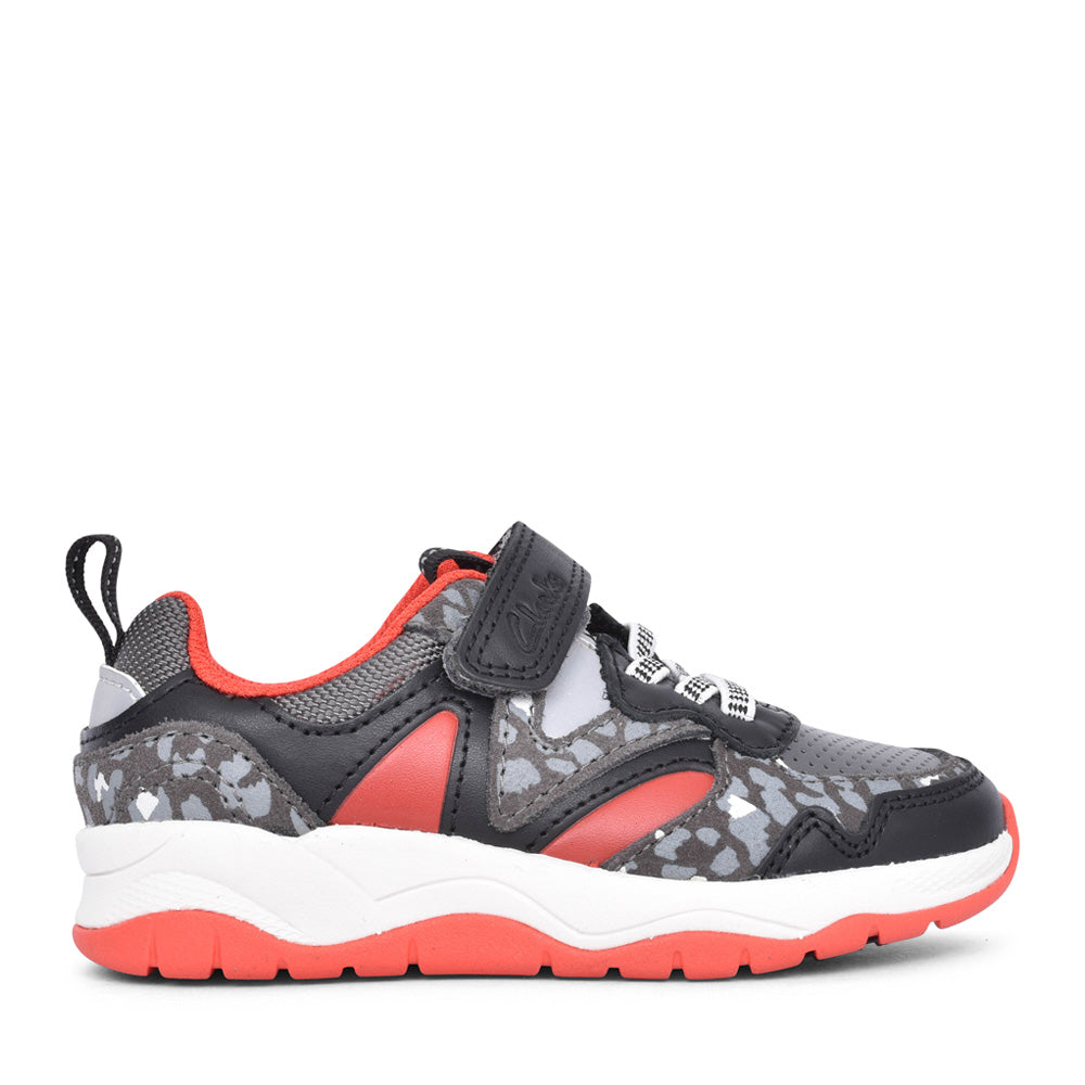 Boys Clowder Run Black Combi Trainer In Kids G Fit