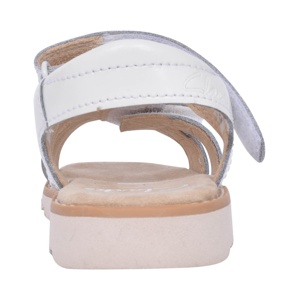 Girls Crown Beat K White Patent Sandal In Kids F Fit