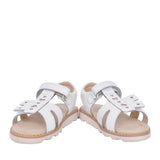 Girls Crown Beat K White Patent Sandal In Kids F Fit