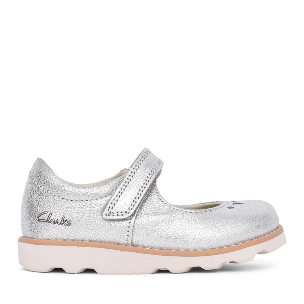 Girls Crown Jane K Metallic Velcro Shoe In Kids G Fit