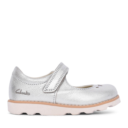 Girls Crown Jane K Metallic Velcro Shoe In Kids G Fit
