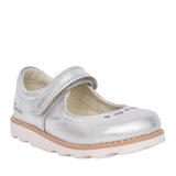 Girls Crown Jane K Metallic Velcro Shoe In Kids G Fit