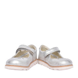 Girls Crown Jane K Metallic Velcro Shoe In Kids H Fit