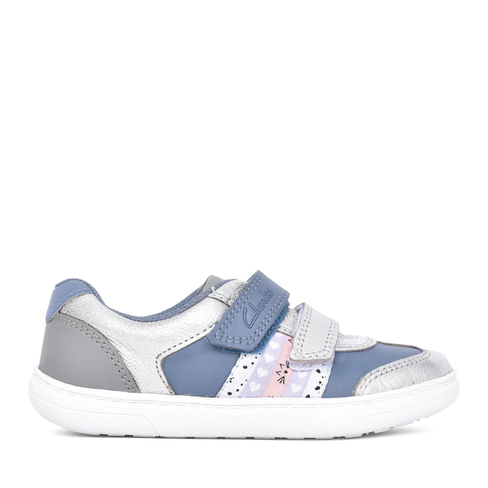Girls Flash Web K Denim Blue Shoe In Kids G Fit