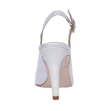Ladies Rp0003 Medium  Heel Slingback In Silver