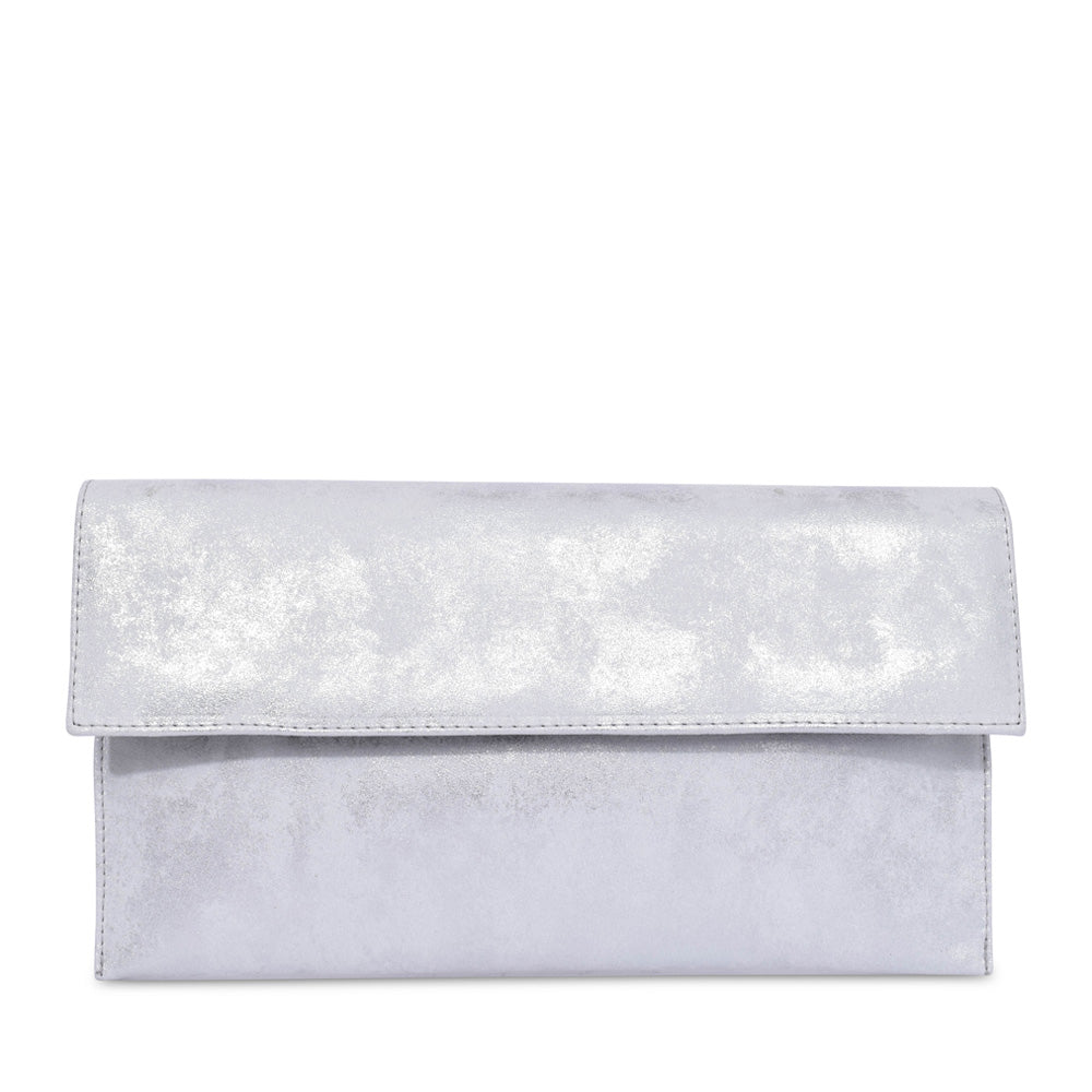 Ladies Bl017 Clutch Envelope Bag In Silver