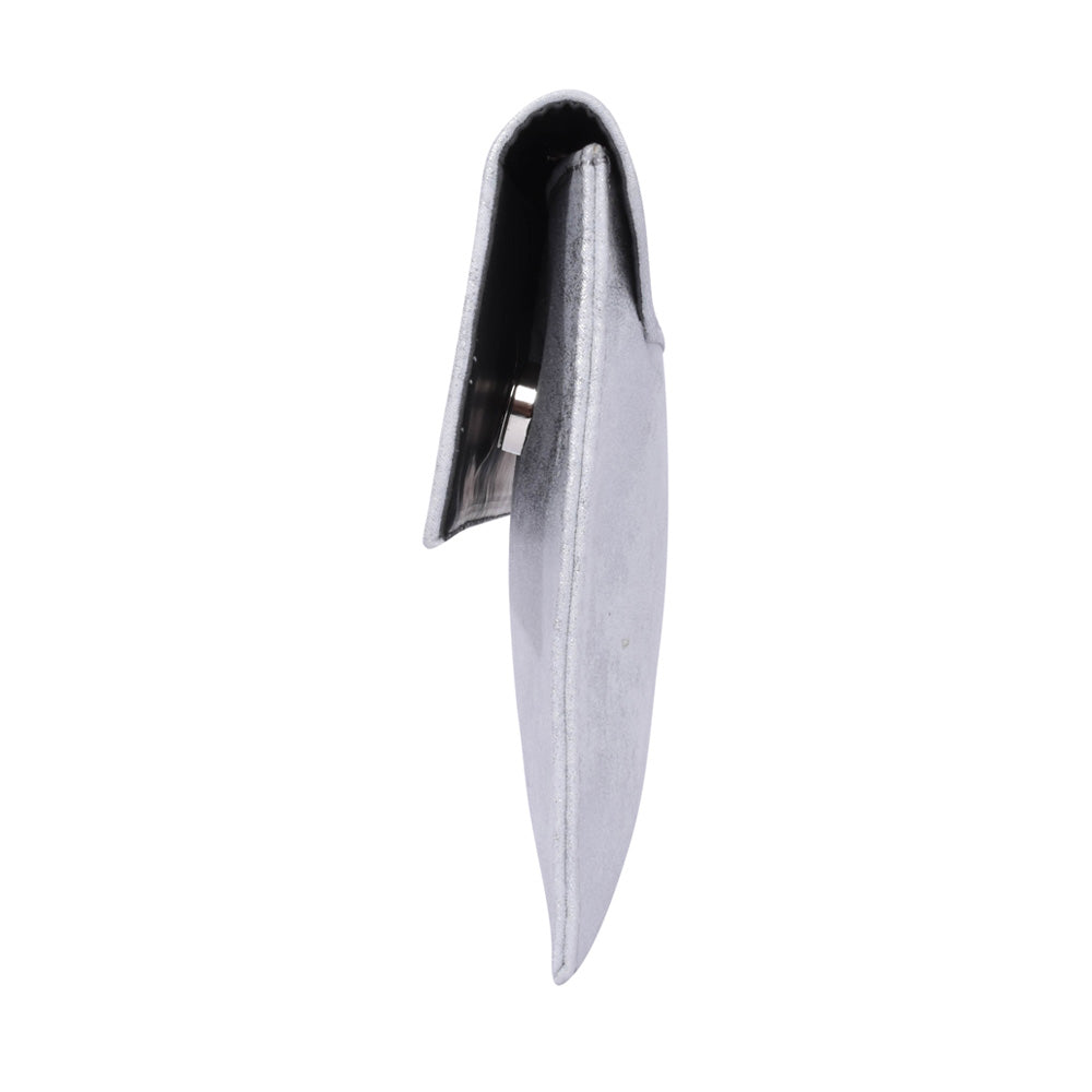 Ladies Bl017 Clutch Envelope Bag In Silver