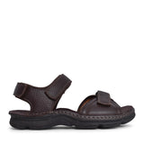 Mens Atl Part Leather G-fit Sandal In Dark Brown