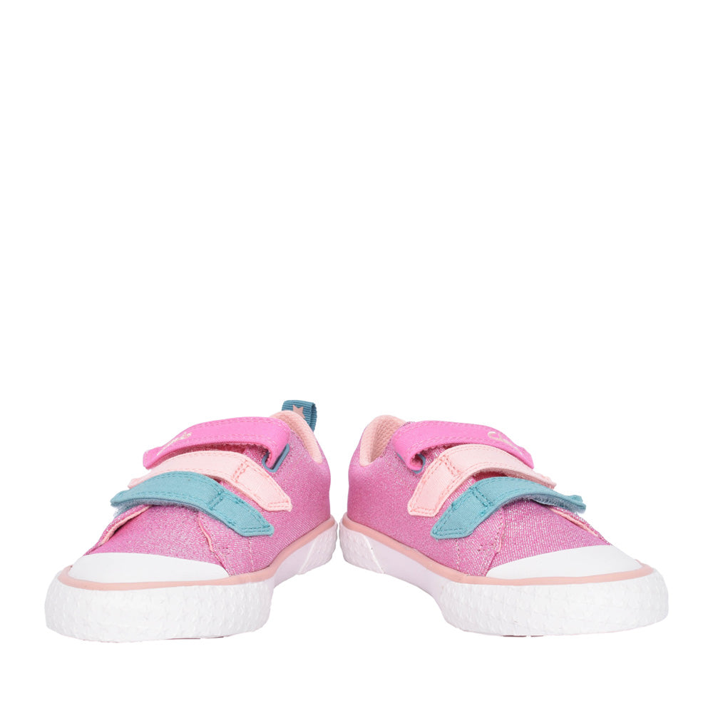 Girls Foxing Play Pink Canvas Shoe In Kids F Fit