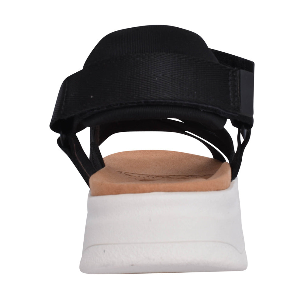 Ladies Dashlite Cros Leather D-fit Sandal In Black