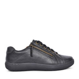 Ladies Nalle Lace Leather D-fit Laced Shoe In Black