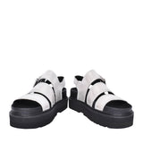 Ladies Orianna Over Leather D-fit Platform Sandal In Silver