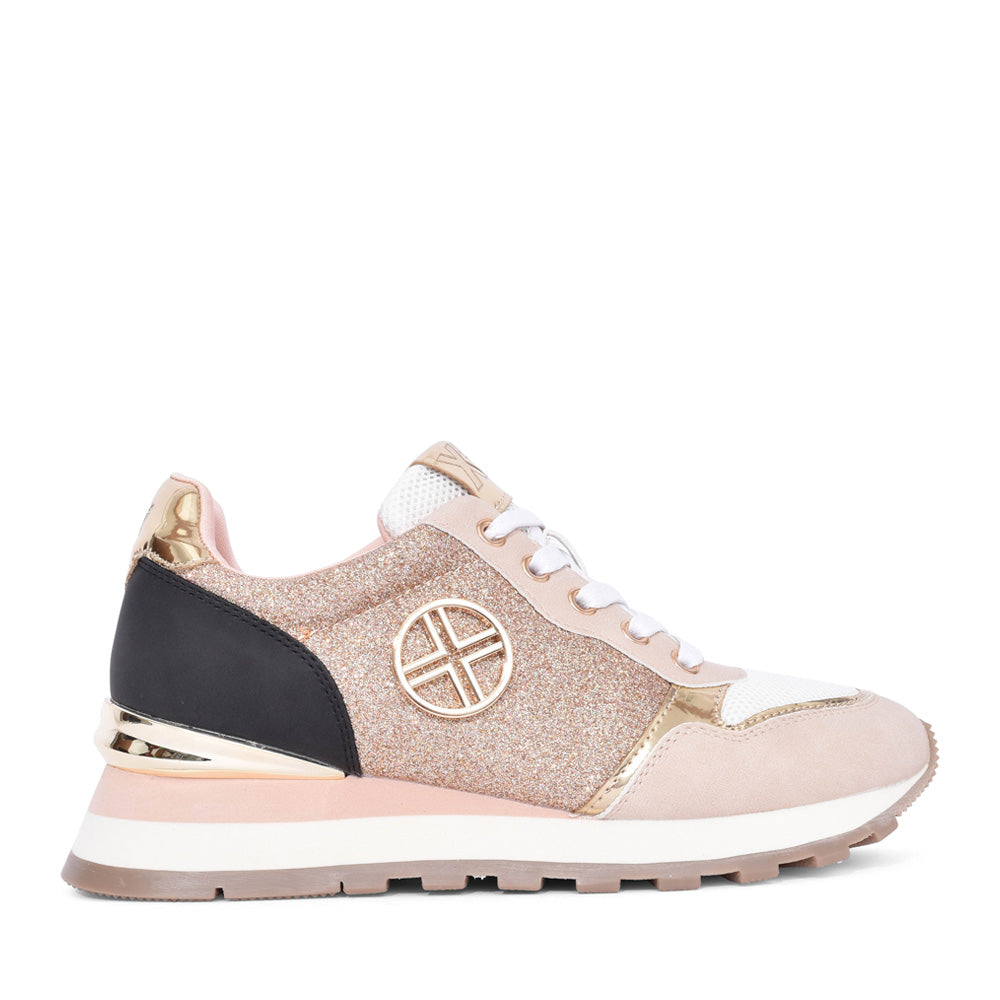 Ladies 141112 Laced Trainer In Nude