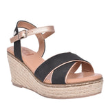 Ladies 141282 Wedge Sandal In Black