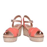 Ladies 141282 Wedge Sandal In Coral