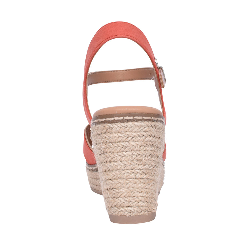 Ladies 141282 Wedge Sandal In Coral