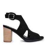 Ladies 141098 Block Heeled Sandal In Black