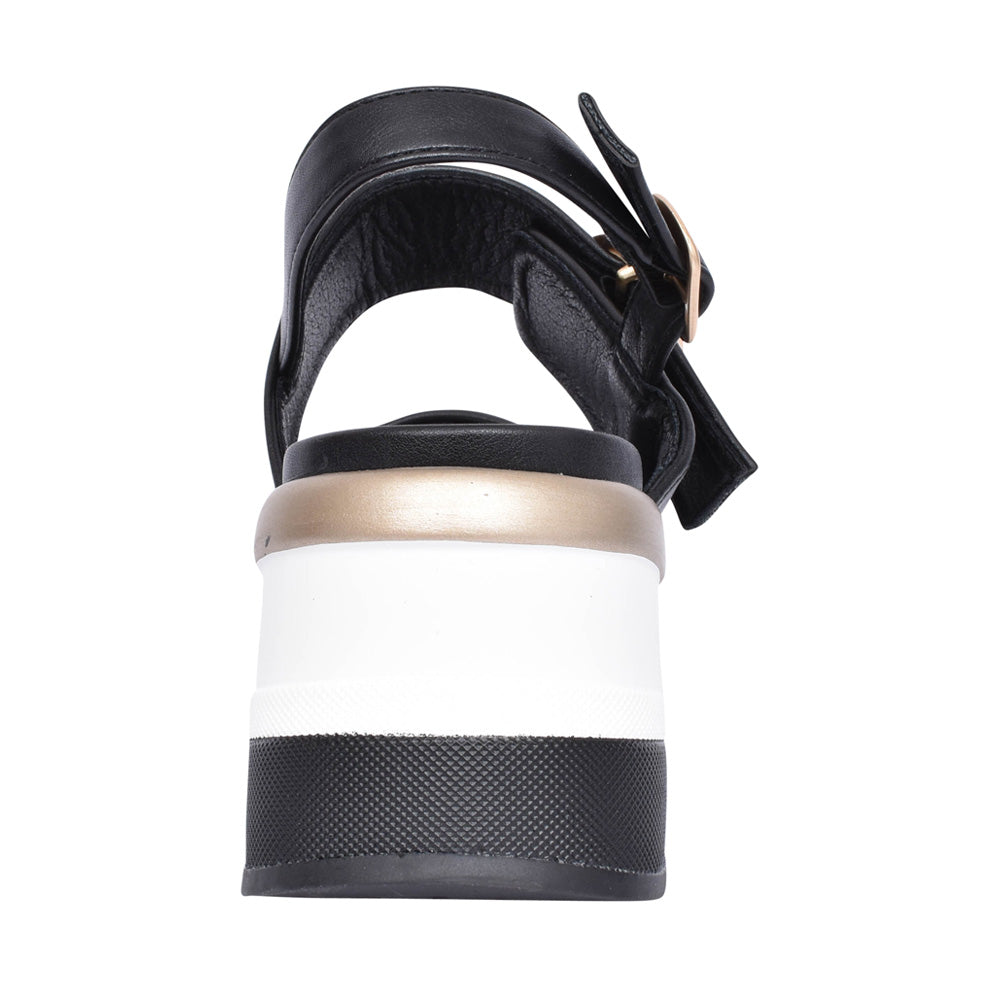 Ladies 141410 Wedged Sandal In Black