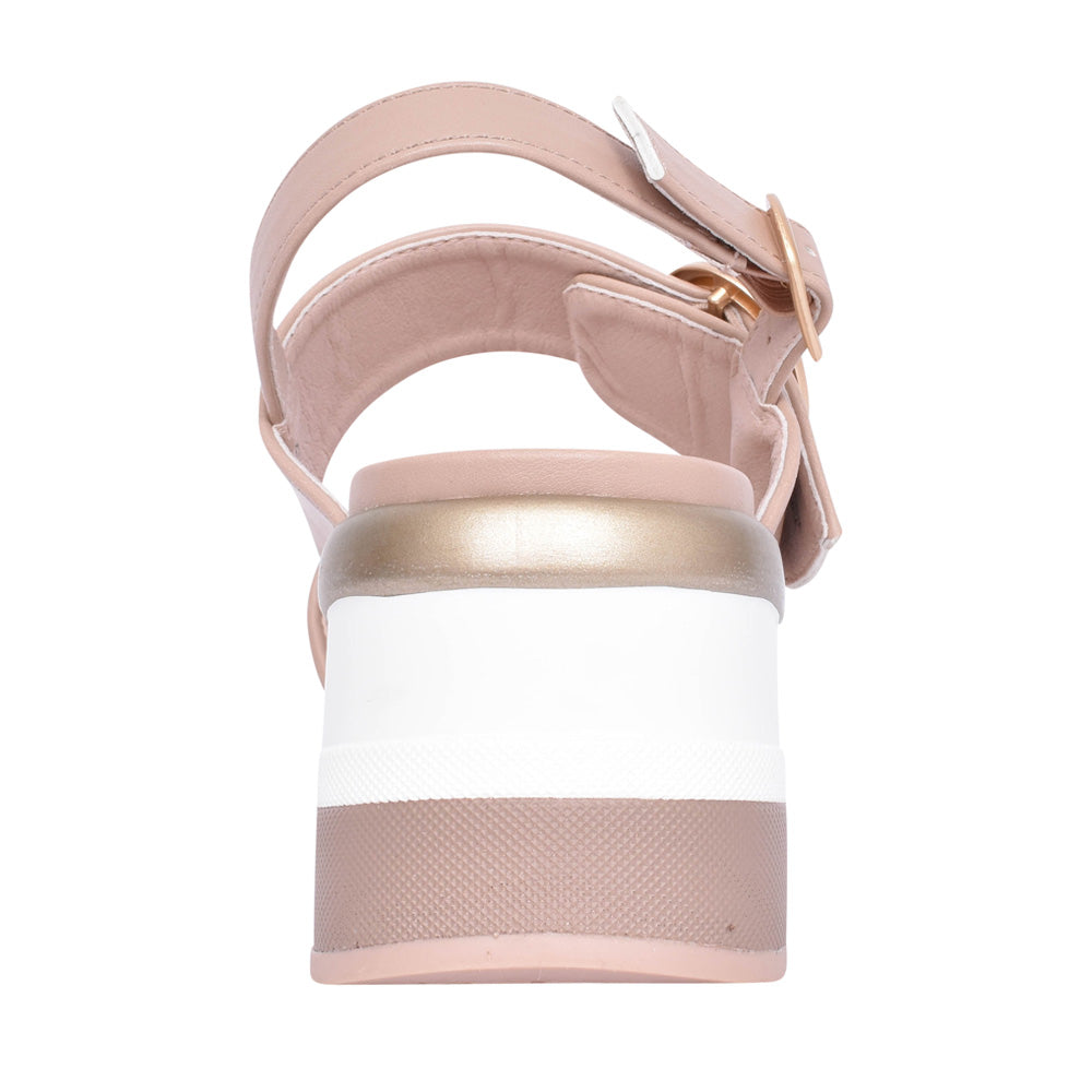 Ladies 141410 Wedged Sandal In Nude