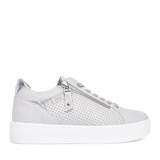 Ladies 44309 Laced Trainer In Light Grey