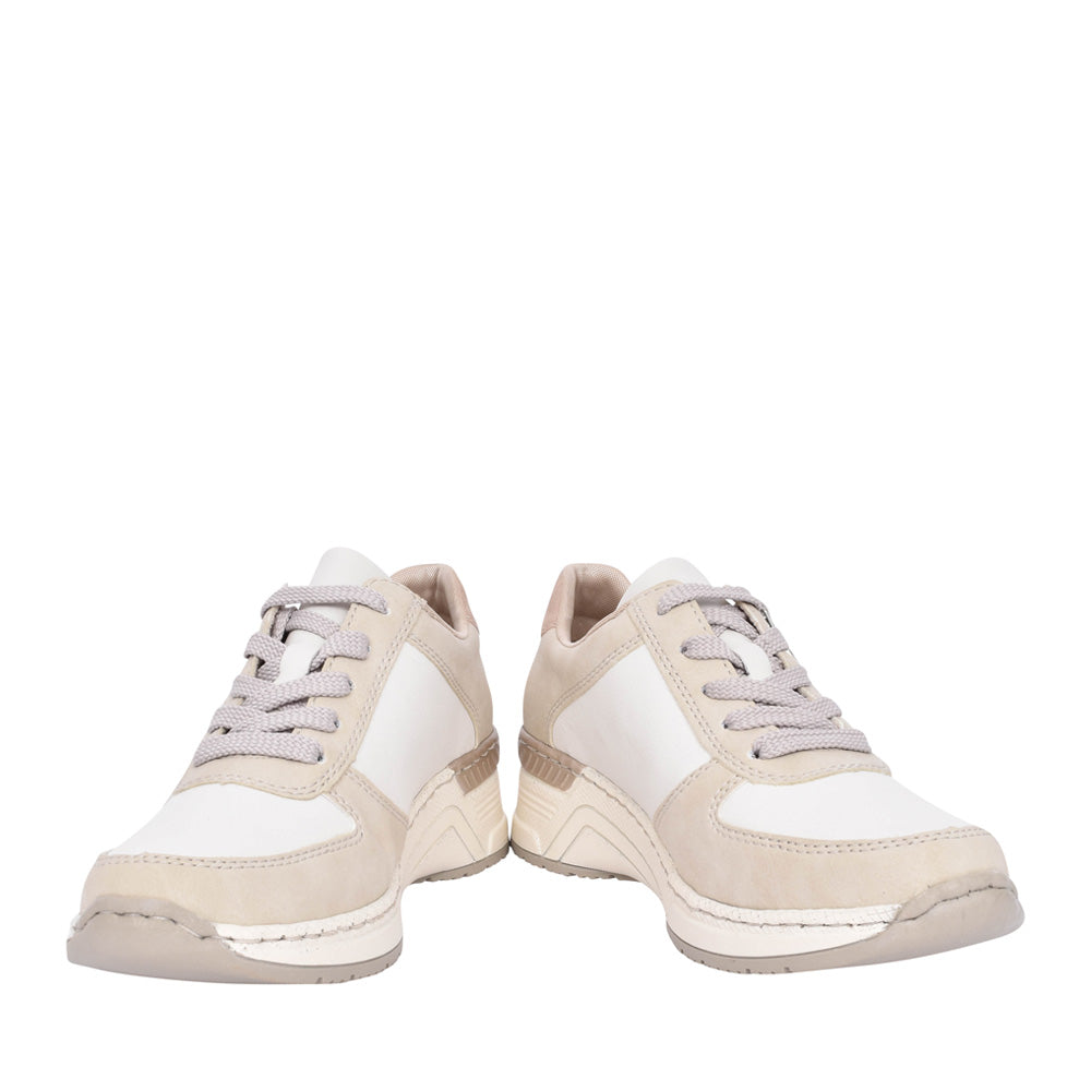 Ladies N4307 Laced Trainer In Beige