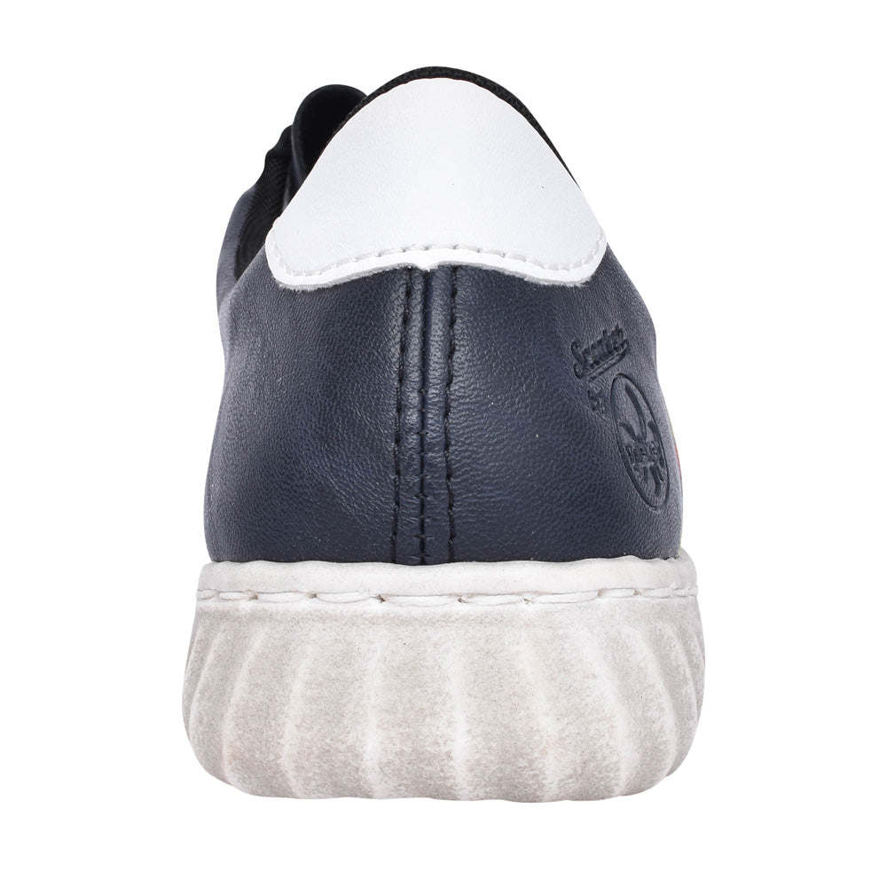 Ladies N0910 Laced Trainer In Navy