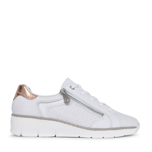 Ladies 53703 Laced Trainer In White