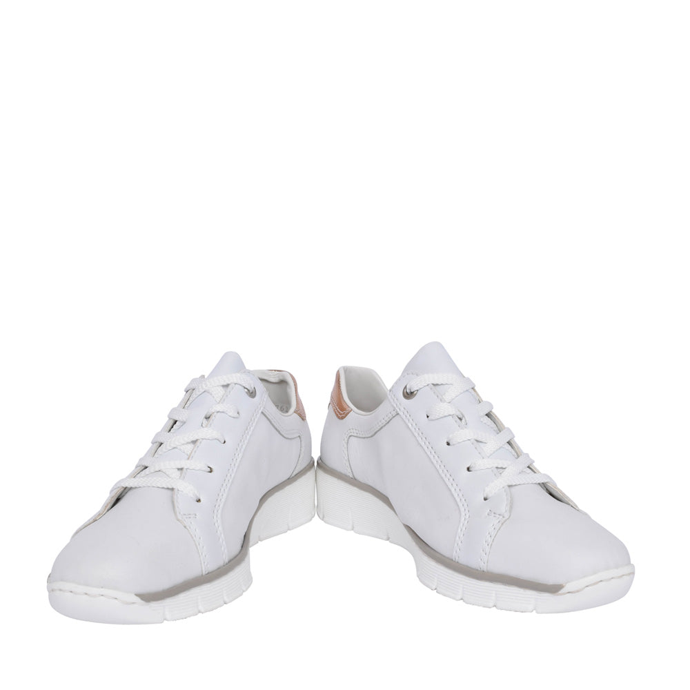 Ladies 53703 Laced Trainer In White
