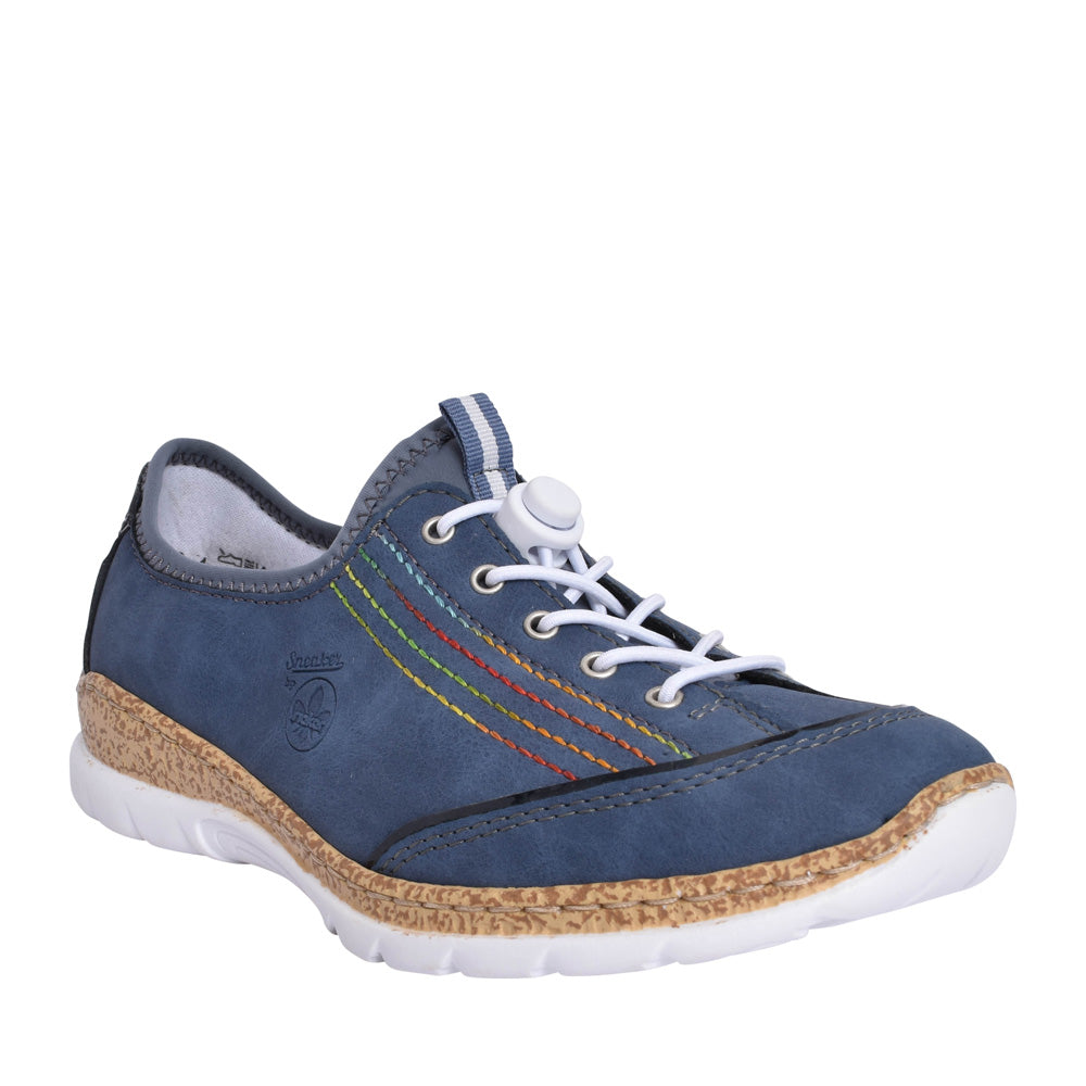 Ladies N42t0 Laced Trainer In Blue