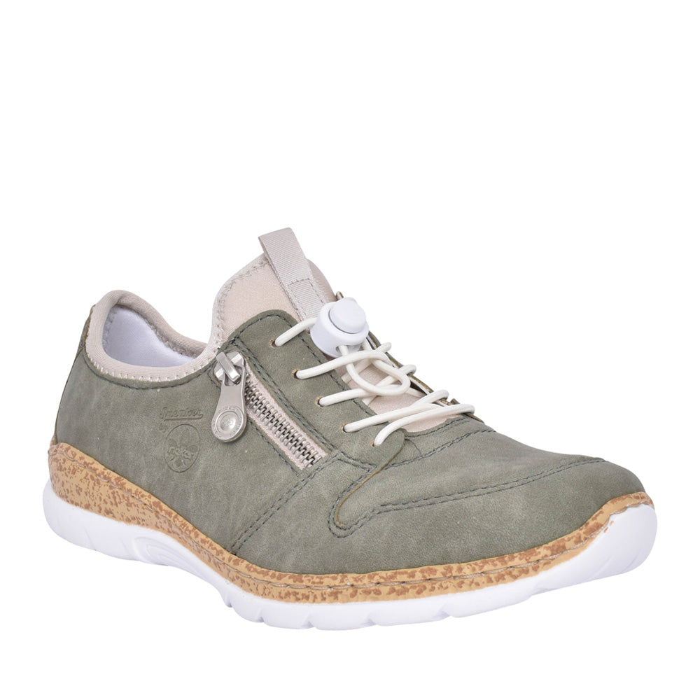 Ladies N42g0 Laced Trainer In Green