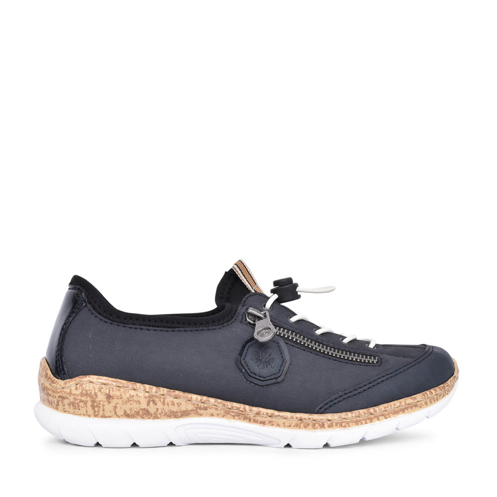 Ladies N4263 Laced Trainer In Navy