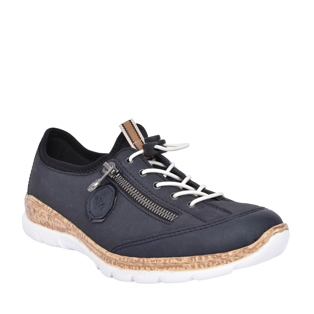 Ladies N4263 Laced Trainer In Navy