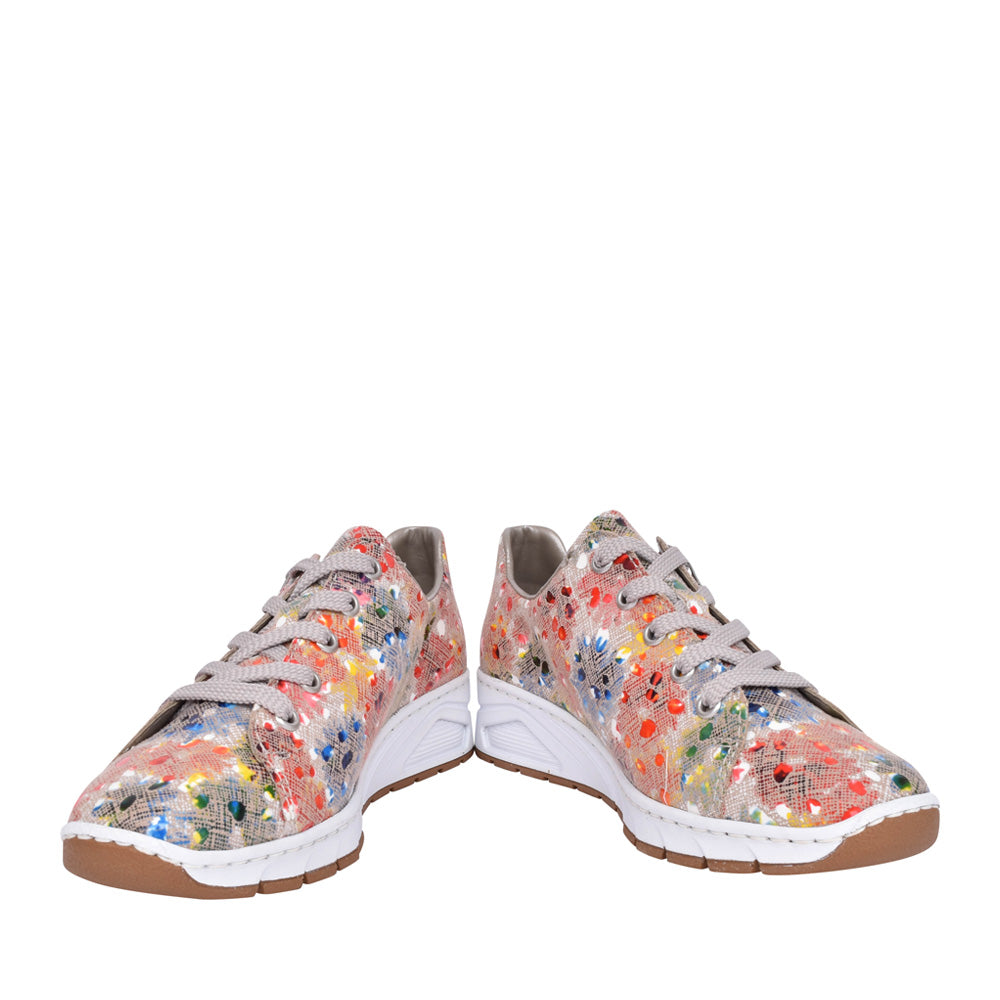 Ladies N3302 Laced Trainer In Multi-colour