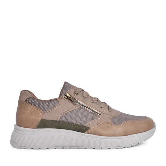Mens B0600 Laced Trainer In Beige