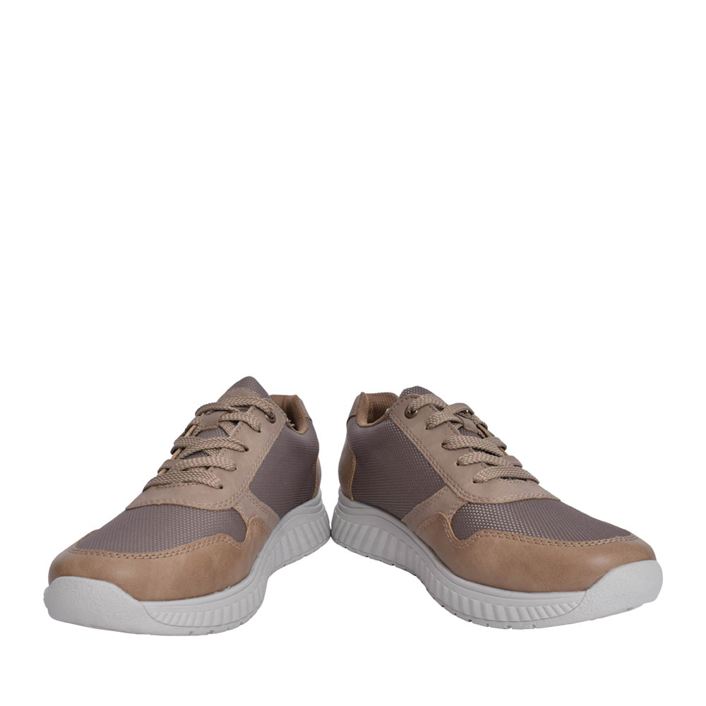 Mens B0600 Laced Trainer In Beige