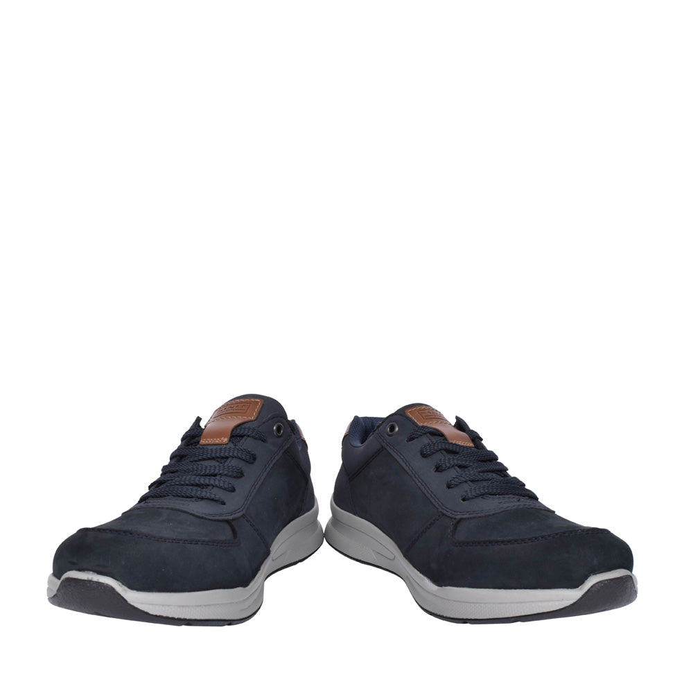 Mens 14811 Laced Trainer In Navy